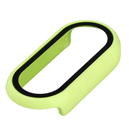 Etui ze szkłem do zegarka Bizon Case+Glass Watch do Xiaomi Smart Band 10, jasnozielone