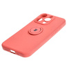 Etui Bizon Case Silicone Ring Sq do Apple iPhone 15 Pro, brudny róż