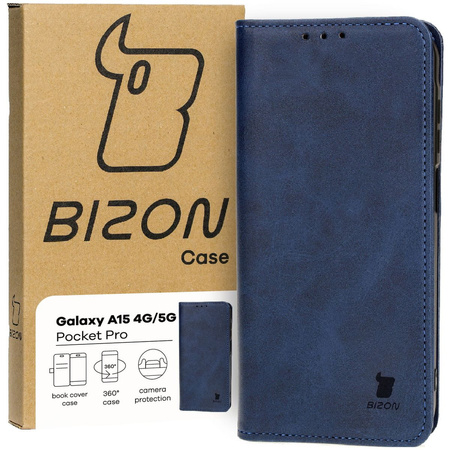 Etui z klapką Bizon Case Pocket Pro do Galaxy A15 5G/4G, granatowe
