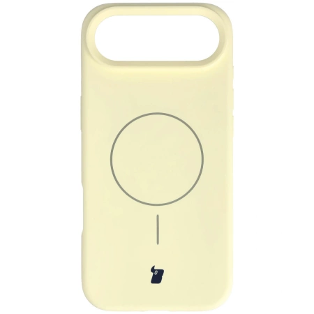 Silikonowe etui z pierścieniem magnetycznym Bizon Soft Case Magnetic do iPhone Air, jasnożółte