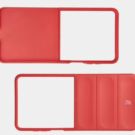 Pancerne etui Bizon Case Tur do Galaxy Z Flip7, czerwone
