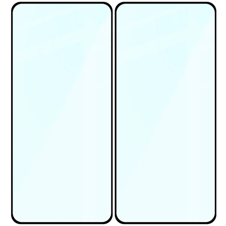 Szkło hartowane Bizon Glass Edge Duo do Realme GT 7 / 7T, czarna ramka, 2 sztuki