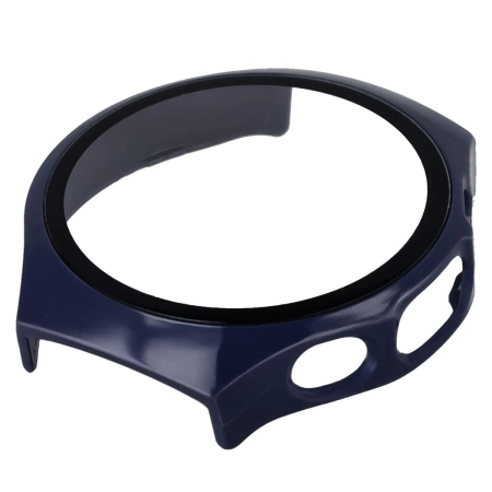 Etui ze szkłem do zegarka Bizon Case+Glass Watch do Huawei Watch 5 42 mm, niebieskie