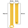Silikonowy pasek Bizon Strap Watch Dots do Xiaomi Smart Band 10 / 9 / 9 NFC / 8, żółty