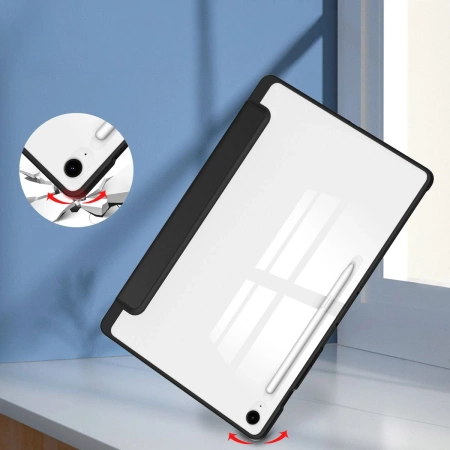 Etui z klapką Bizon Case Tab Clear Matt do Galaxy Tab S10 FE Plus, czarne