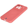 Silikonowe etui z pierścieniem magnetycznym Bizon Case Silicone Magnetic Sq do Xiaomi 15, brudnoróżowe