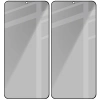 Prywatyzujące szkło hartowane Bizon Glass Edge Shadow Duo do Galaxy S25 Plus / S24 Plus, przyciemniane z czarną ramką, 2 sztuki