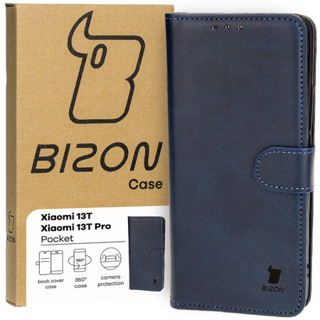 Etui z klapką Bizon Case Pocket do Xiaomi 13T Pro / 13T, granatowe