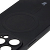 Etui silikonowe z pierścieniem magnetycznym Bizon Case Silicone Magnetic do iPhone 14 Pro Max, czarne