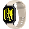 Pasek silikonowy do smartwatcha, Bizon Strap Watch Silicone Pro H, Quick Release 22 mm, beżowy