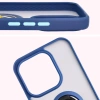 Etui z uchwytem na palec Bizon Case Hybrid Ring do Honor 400 Lite, przydymione z granatową ramką