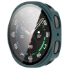 Etui ze szkłem do zegarka Bizon Case+Glass Watch do Samsung Galaxy Watch 8 40 mm, zielone