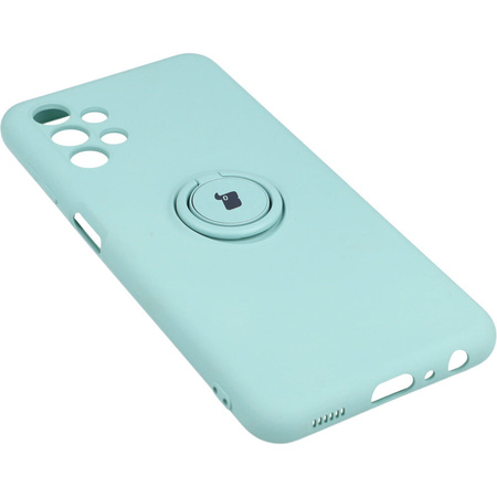 Etui Bizon Case Silicone Ring do Galaxy A13 4G, turkusowe