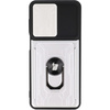 Etui Bizon Case Camshield Card Slot Ring do Moto G52 / G82, białe