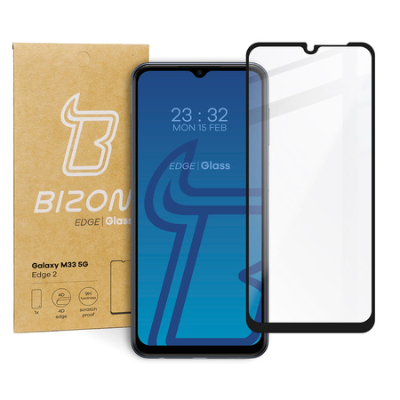 Szkło hartowane Bizon Glass Edge 2 do Galaxy M33 5G, czarne