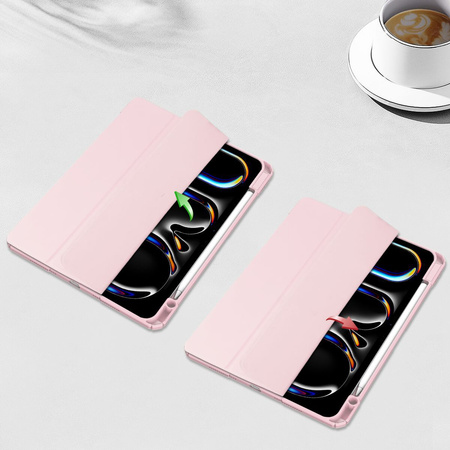 Etui Bizon Case Tab Clear Matt do iPad Pro 13" 2025 / 2024, różowe