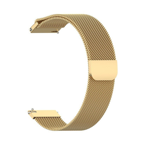 Pasek ze stali nierdzewnej do smartwatcha, Bizon Strap Watch Chain, Quick Release 20 mm, złoty