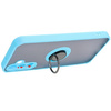 Etui z uchwytem na palec Bizon Case Hybrid Ring do Galaxy A15 5G/4G, przydymione z jasnoniebieską ramką
