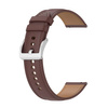 Pasek skórzany do smartwatcha, Bizon Strap Watch Casual, Quick Release 22 mm, ciemnobrązowy