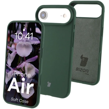 Silikonowe etui Bizon Soft Case do iPhone Air, ciemnozielone