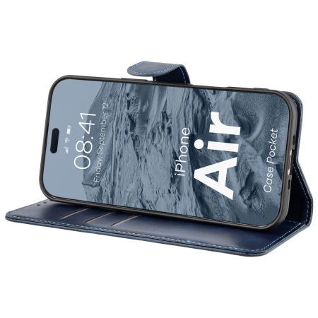 Etui z klapką Bizon Case Pocket do iPhone Air, granatowe