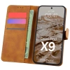 Etui z klapką Bizon Case Pocket do Oppo Find X9, brązowe
