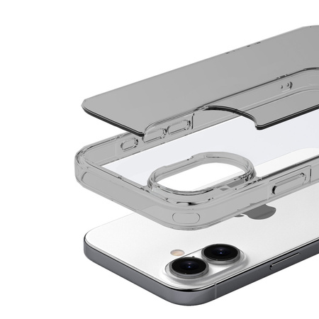 Etui Bizon Case Halo do iPhone 16 Plus, przydymione-czarne