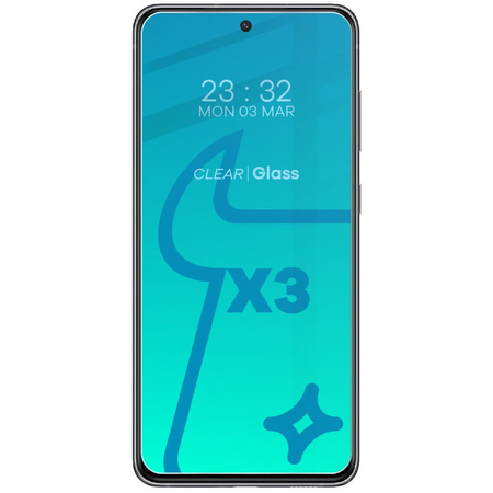 3x Szkło hartowane + szybka na aparat Bizon Glass Clear Pack do Galaxy S21 FE
