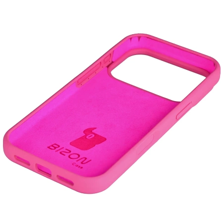 Silikonowe etui Bizon Soft Case do iPhone 17 Pro, fuksja