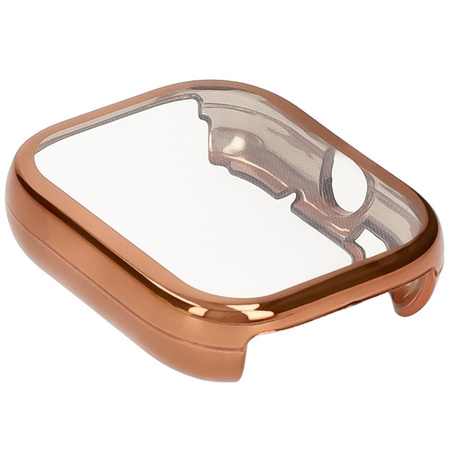 Etui z osłoną ekranu Bizon Case Watch Felipe do Xiaomi Redmi Watch 5, różowozłote