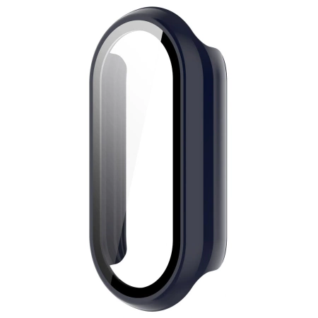 Etui ze szkłem do zegarka Bizon Case+Glass Watch do Xiaomi Smart Band 10, niebieskie