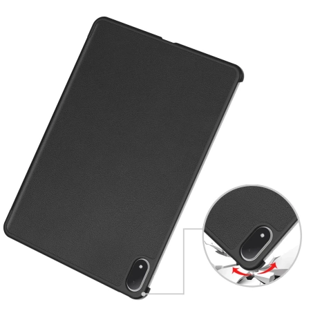 Etui z klapką Bizon Case Tab Croc do OnePlus Pad 3 / 2 Pro / OPPO Pad 4 / 4 Pro, czarne