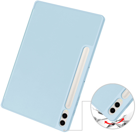 Etui Bizon Case Tab Lizard do Galaxy Tab S10 Plus /S9 Plus, błękitne