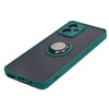 Etui z uchwytem na palec Bizon Case Hybrid Ring do Motorola Moto G54 5G/G54 Power, przydymione z ciemnozieloną ramką