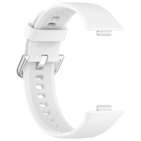 Pasek Bizon Strap Watch Silicone Pro SR do Huawei Watch Fit 4 / 4 Pro / 3, biały