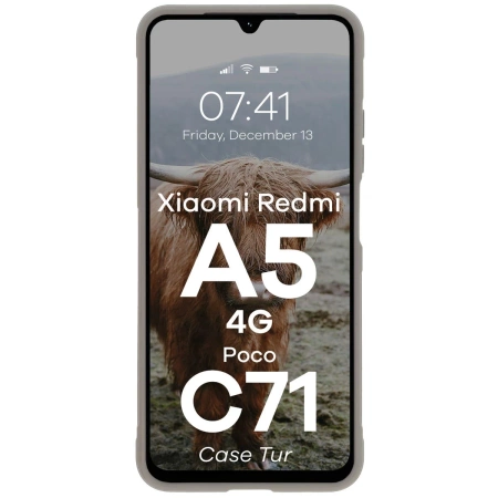 Pancerne etui Bizon Case Tur do Xiaomi Redmi A5 4G / POCO C71 4G, jasnoszare