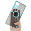 Etui z uchwytem na palec Bizon Case Hybrid Ring do Xiaomi Redmi Note 11 Pro / Pro 5G, przydymione z jasnoniebieską ramką