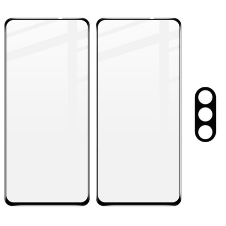 Szkło hartowane Bizon Glass Edge - 2 sztuki + ochrona na obiektyw, Moto G51 5G