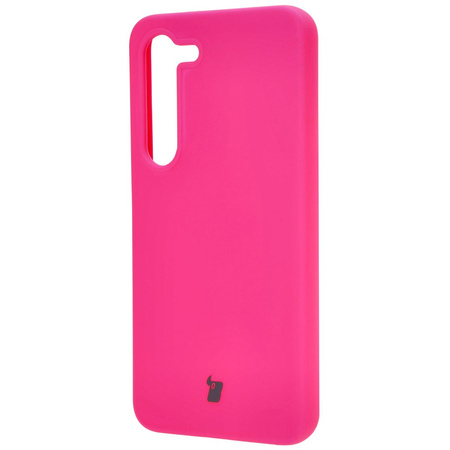 Silikonowe etui Bizon Soft Case do Galaxy S23, neonowo-różowe