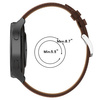 Pasek skórzany do smartwatcha, Bizon Strap Watch Casual, Quick Release 22 mm, ciemnobrązowy