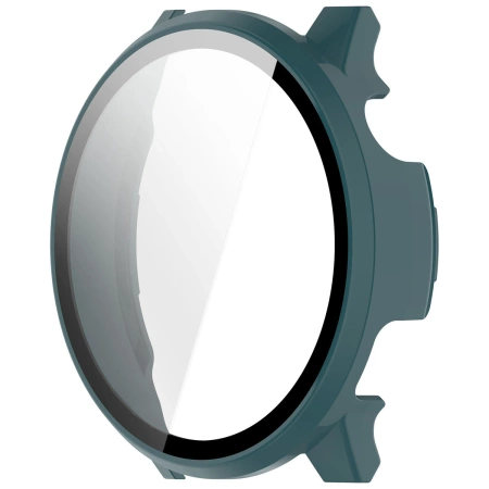 Etui ze szkłem do zegarka Bizon Case Watch Adamo do Garmin Venu 4 45 mm, zielone