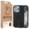 Silikonowe etui z pierścieniem magnetycznym Bizon Soft Case Magnetic do iPhone 14 Pro, czarne
