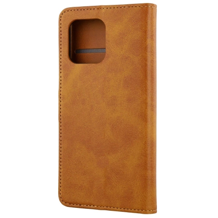 Etui z klapką Bizon Case Pocket do Motorola Moto G86 Power 5G, brązowe