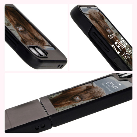 Pancerne etui Bizon Case Tur do Galaxy Z Flip7 FE / Z Flip6, czarne