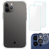 Etui + 2x szkło + obiektyw Bizon Case Clear Pack do iPhone 12 Pro Max, przezroczyste