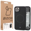 Silikonowe etui z pierścieniem magnetycznym Bizon Soft Case Magnetic do iPhone 15 Plus/14 Plus, czarne