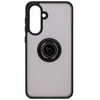 Etui z uchwytem na palec Bizon Case Hybrid Ring do Galaxy A56 5G, przydymione z czarną ramką