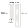 Pasek silikonowy do smartwatcha, Bizon Strap Watch Silicone Pro T, Quick Release 20 mm, biały
