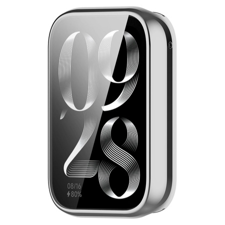 Etui z osłoną ekranu Bizon Case Watch Felipe do Xiaomi Mi Smart Band 9 Pro, srebrne