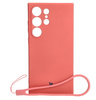 Etui Bizon Case Silicone Sq do Galaxy S24 Ultra, brudny róż